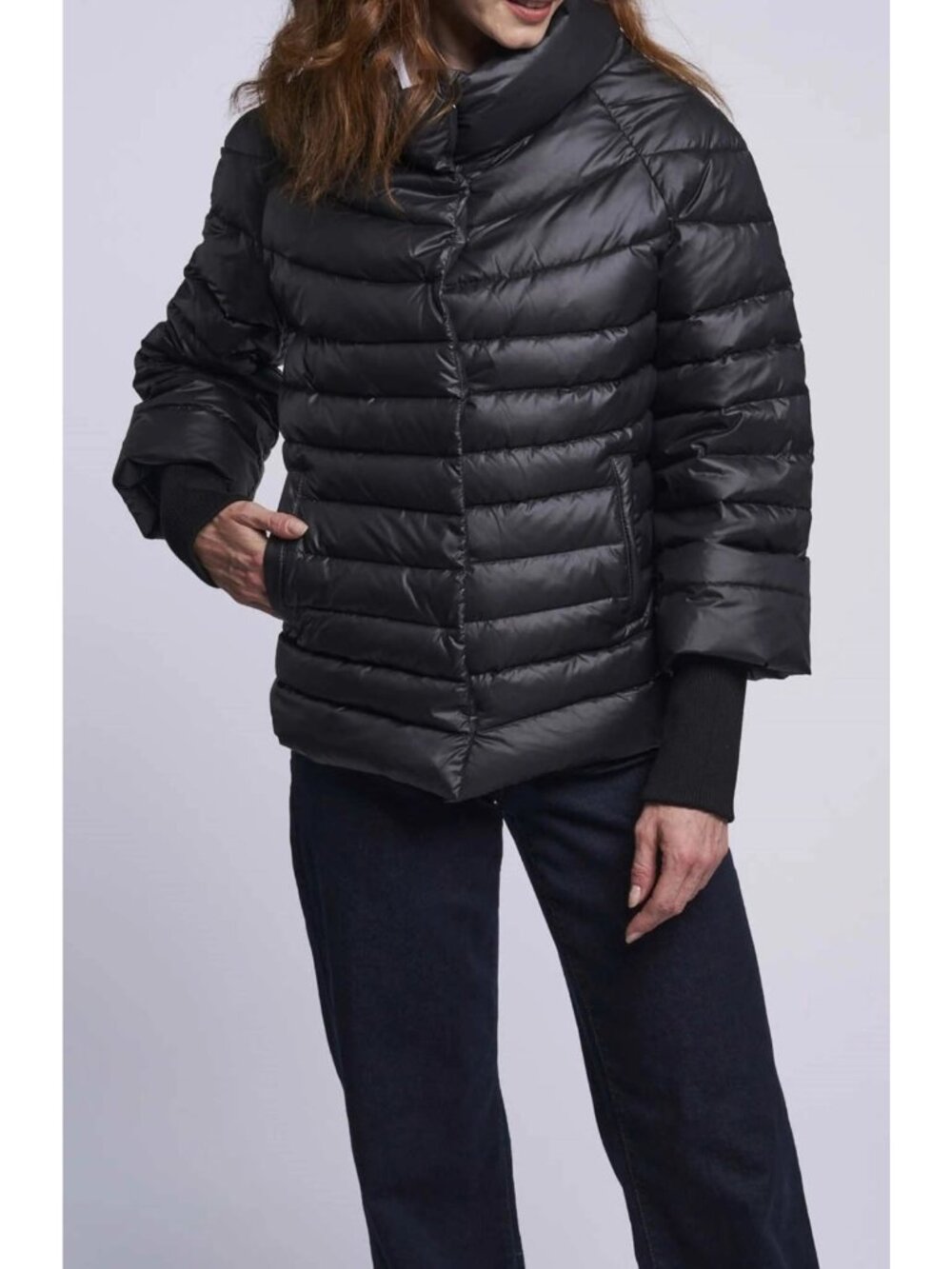 $699 Blue Duck Women's Quilted Insulated Down Puffer Jacket in Black Size L